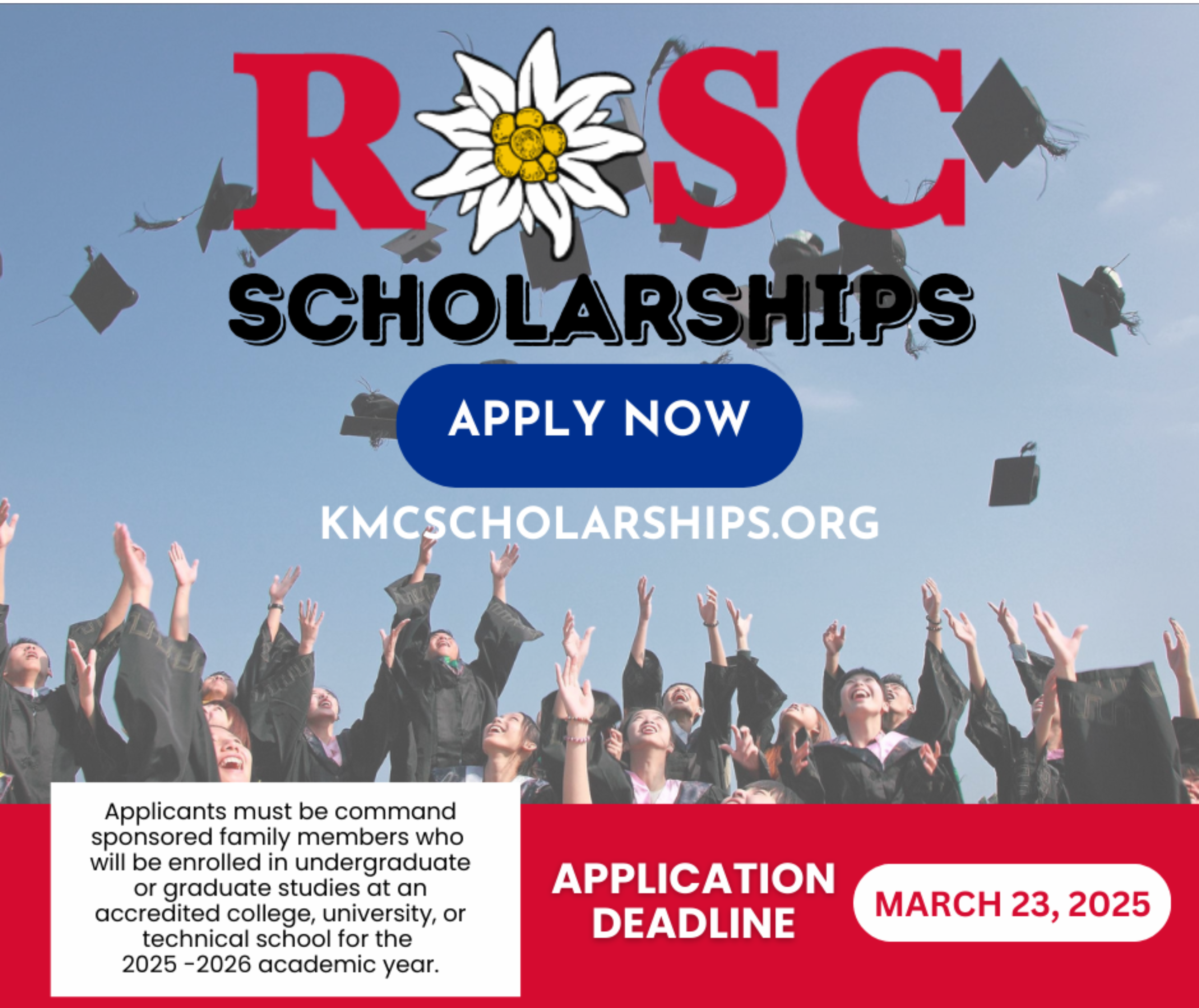 Flyer for ROSC scholarships.
