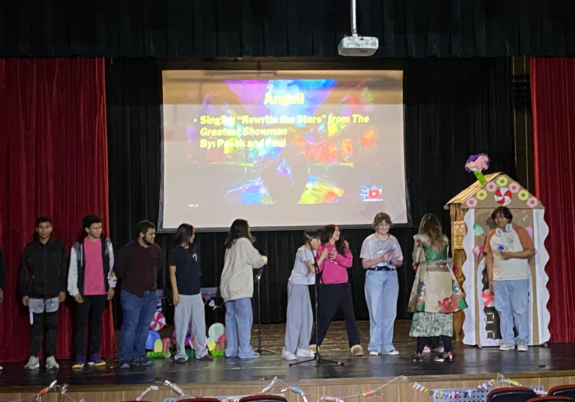 A group of Baumholder students show off their talents.