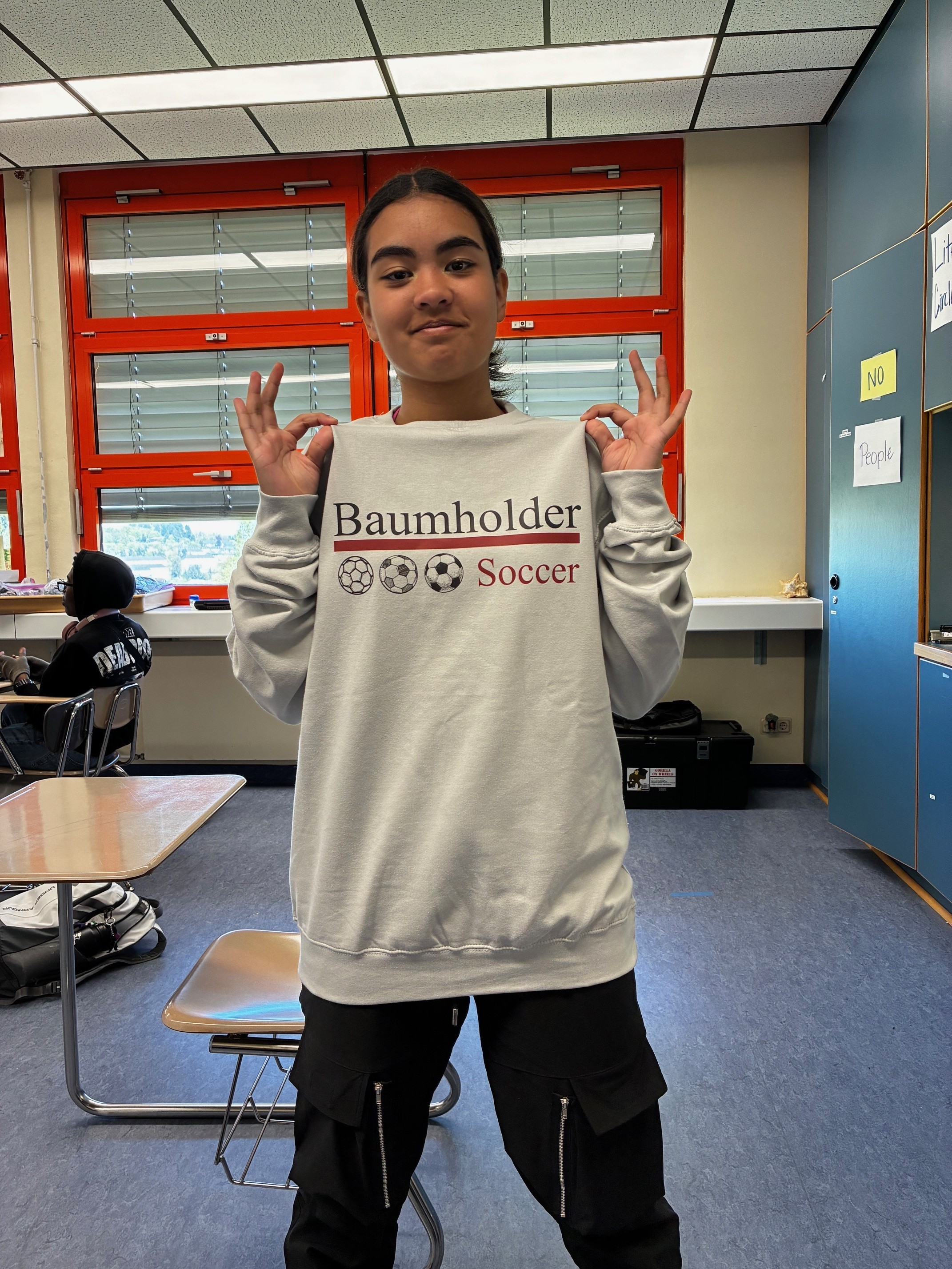 Soccer shirts are available to purchase.