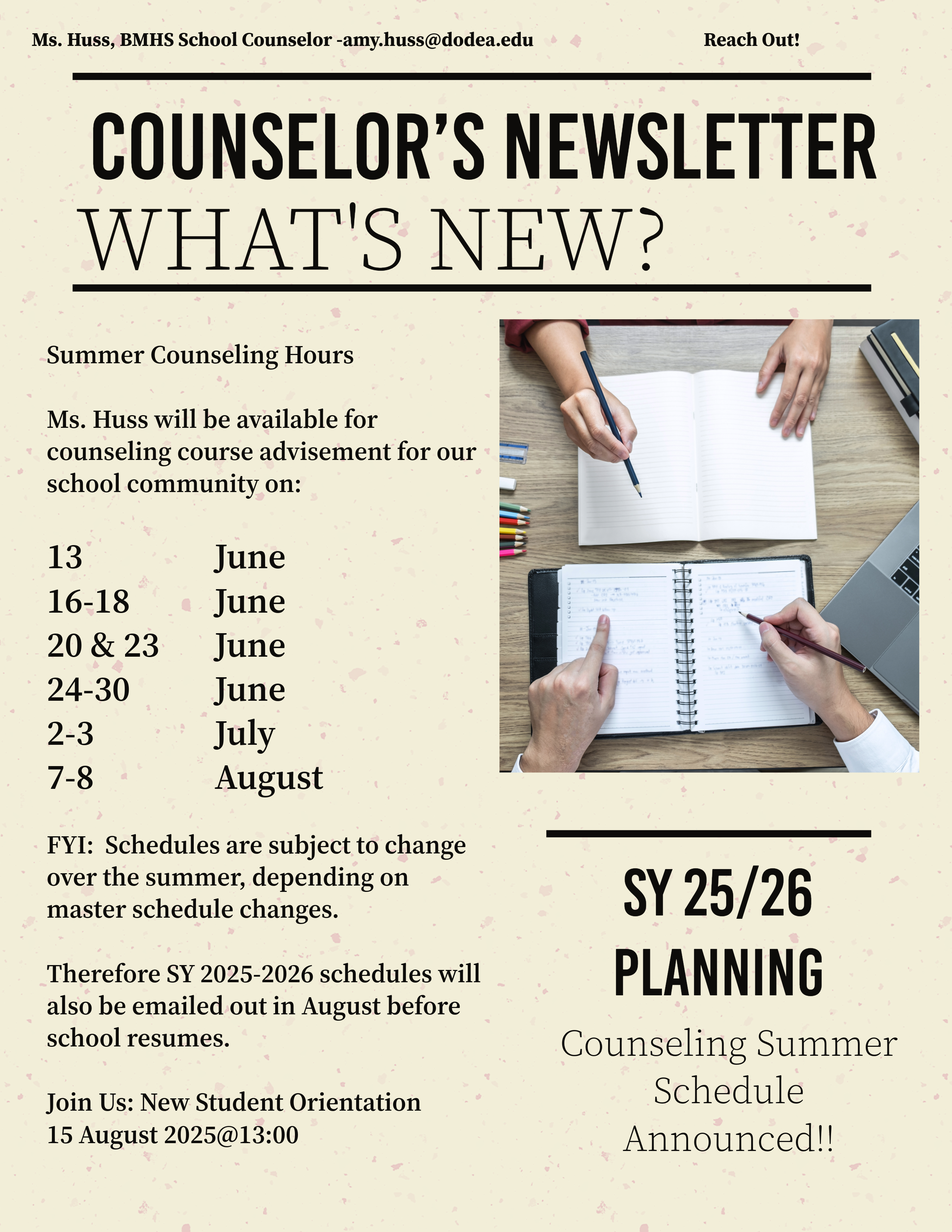 School Counselor Information