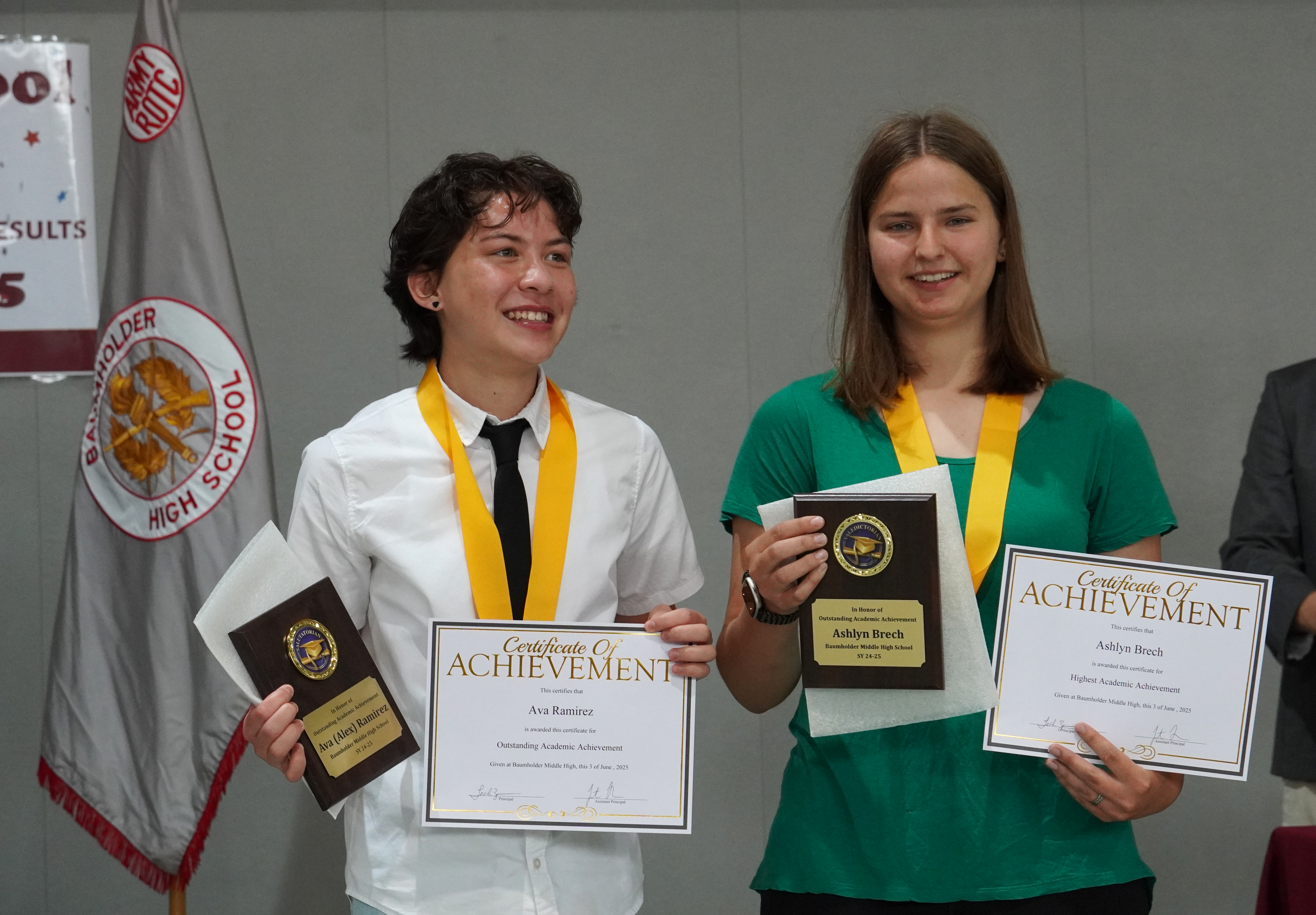 Baumholder Middle High School held its annual awards ceremony on Tuesday, June 3.